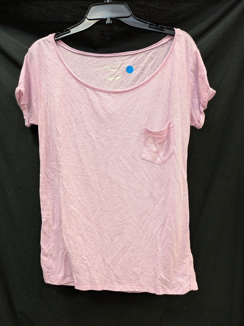 American Eagle Outfitters Pale Pink Scoop Neck Pocket Tee